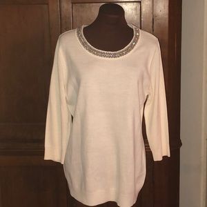 New York & Company Sweater NWT Size L 3/4 sleeve